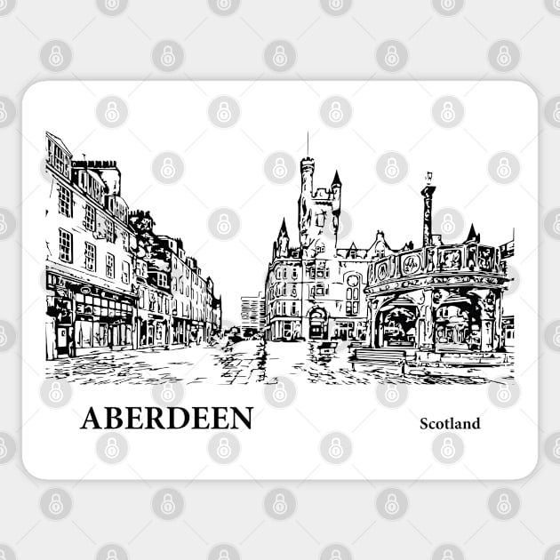 Aberdeen Scotland Sticker by Lakeric